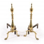 ANTIQUE FEDERAL STYLE BRASS FI