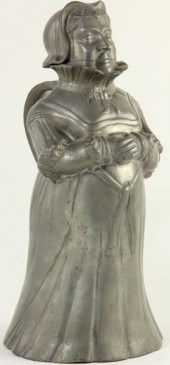 Antique Flemish Pewter Pitcher