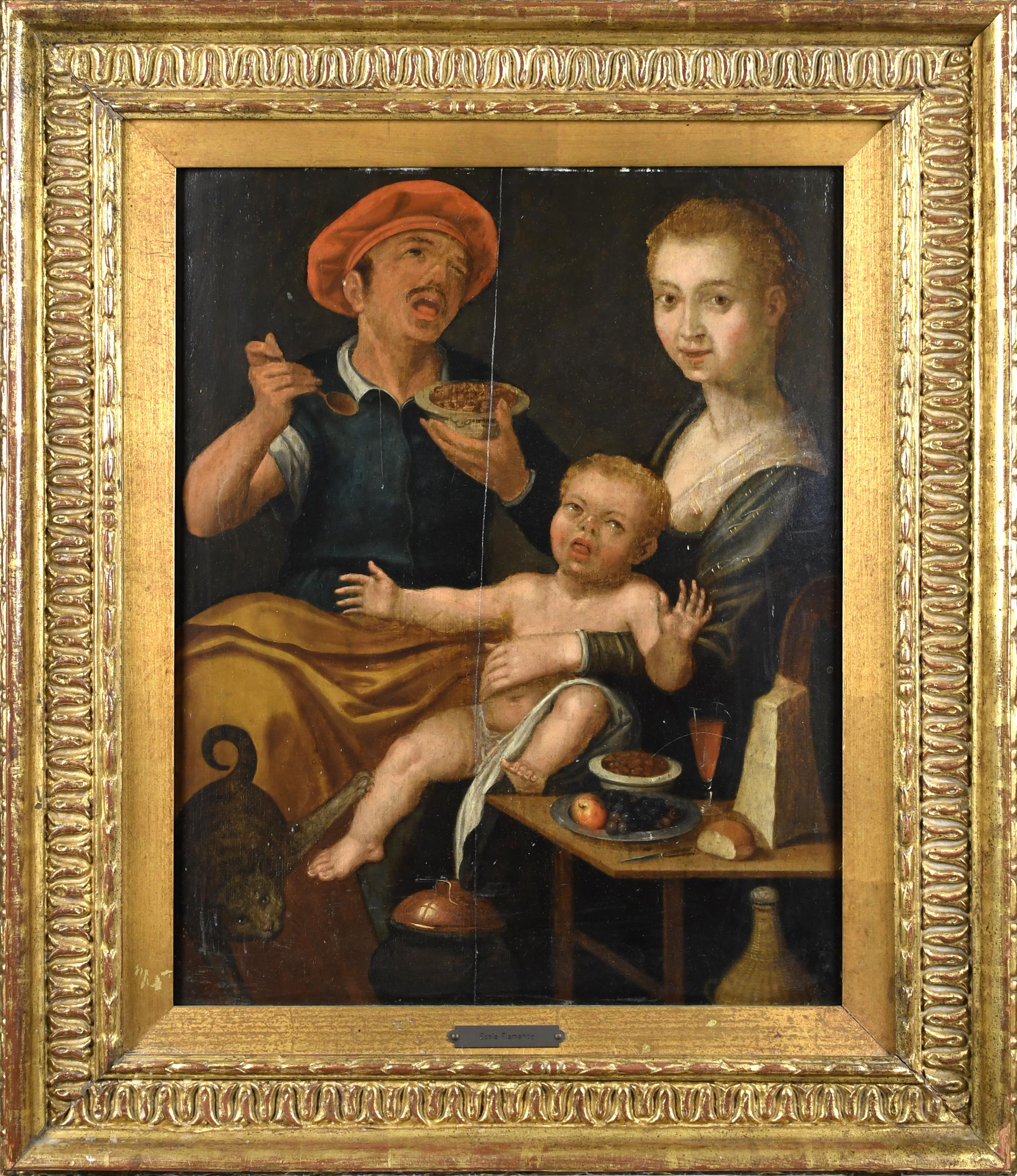 ANTIQUE FLEMISH SCHOOL OIL ON