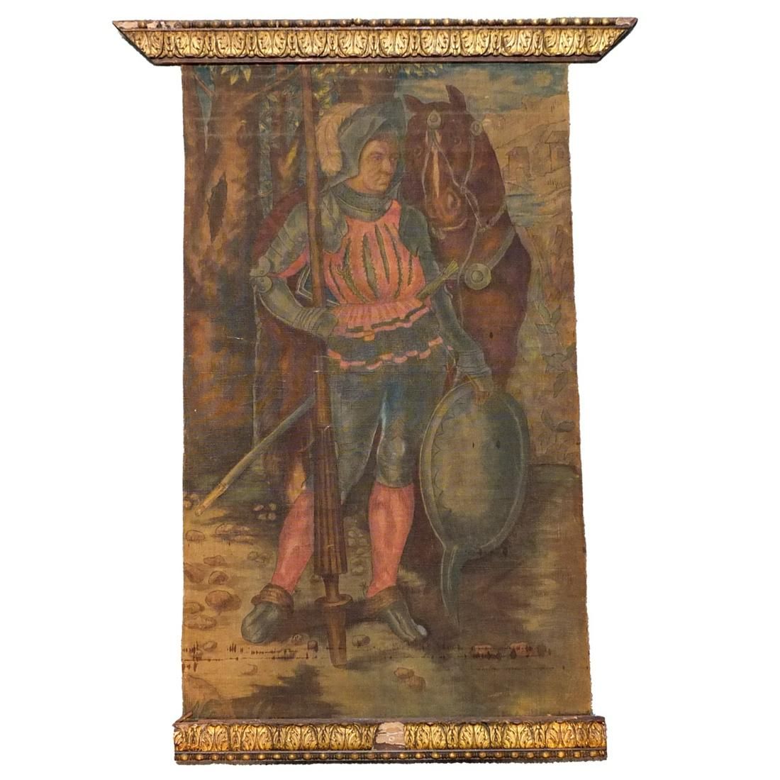 ANTIQUE FLEMISH TAPESTRY OF A