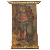 ANTIQUE FLEMISH TAPESTRY OF A