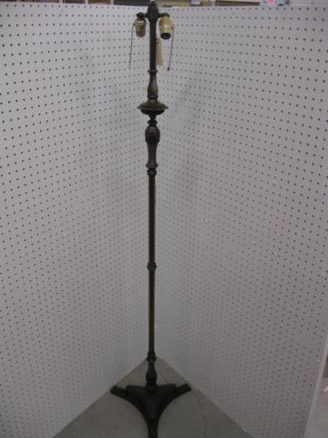Antique Floor Lamp tri-footed faces