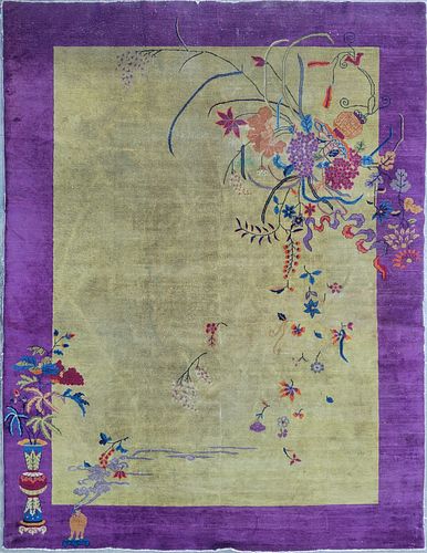 ANTIQUE FLORAL PICTORIAL CHINESE