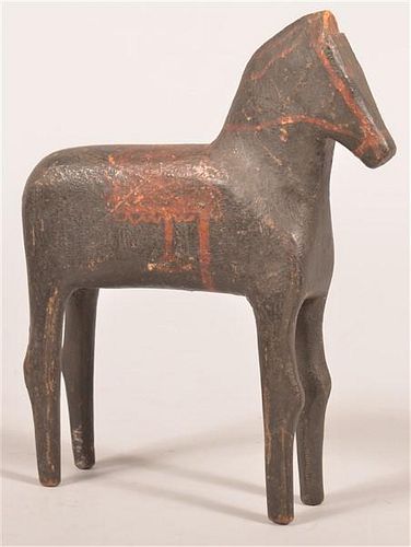 ANTIQUE FOLK ART CARVED AND PAINTED