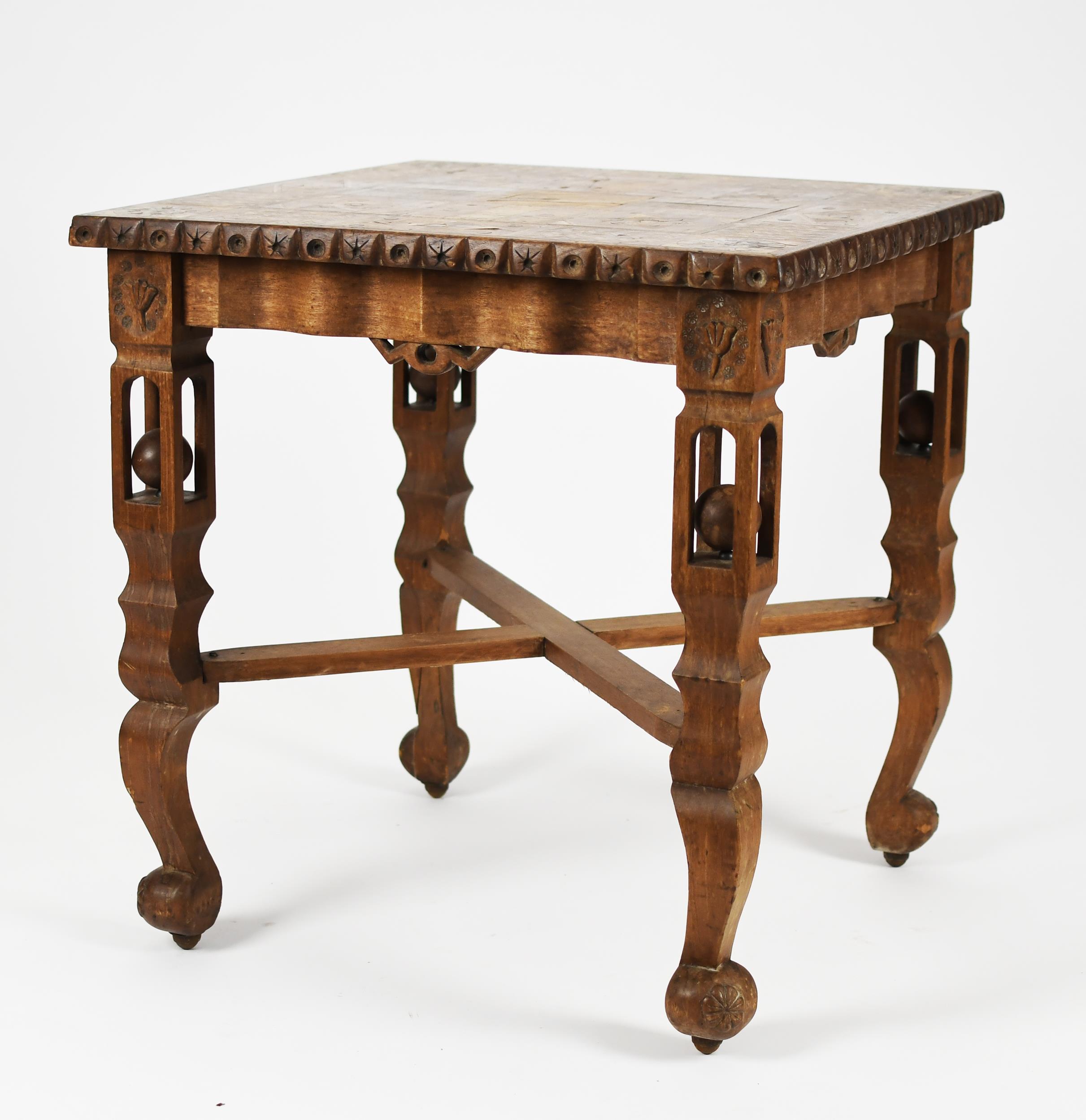 ANTIQUE FOLK ART CARVED AND