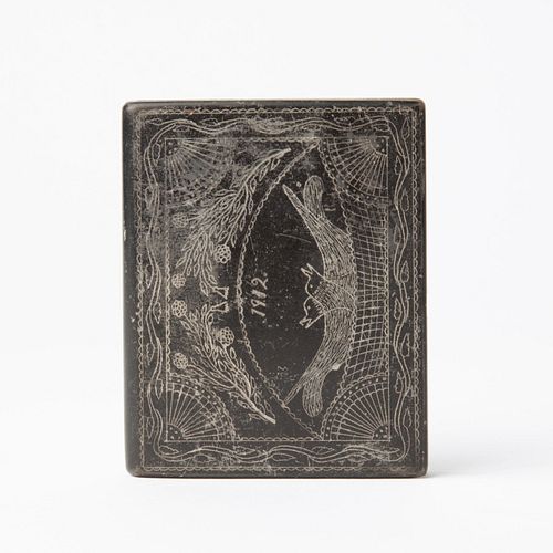 ANTIQUE FOLK ART CARVED SLATE