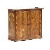 ANTIQUE FOLKY INLAID CABINET L