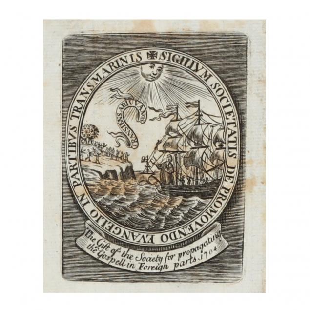 ANTIQUE FRAMED BOOKPLATE THE