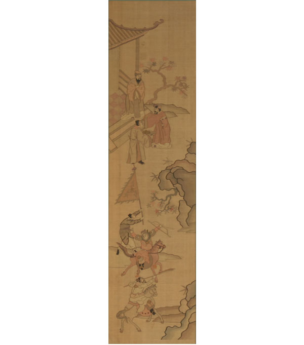 Antique framed Japanese woven