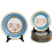 ANTIQUE FRENCH (9PCS) SEVRES P