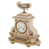 ANTIQUE FRENCH ALABASTER AND B