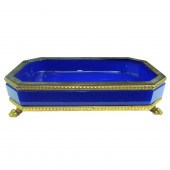 ANTIQUE FRENCH BLUE OPALINE GL