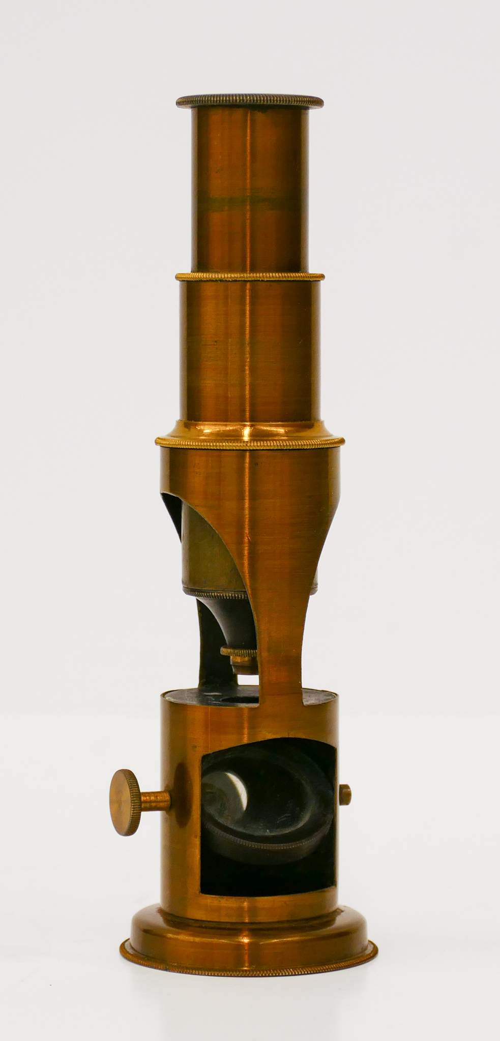 Antique French Brass Microscope 7''