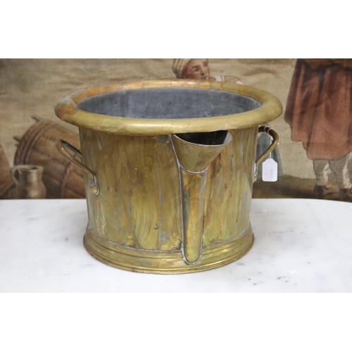 Antique French brass twin handled