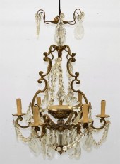 ANTIQUE FRENCH BRONZE CUT CRYS