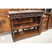 Antique French carved oak Henr