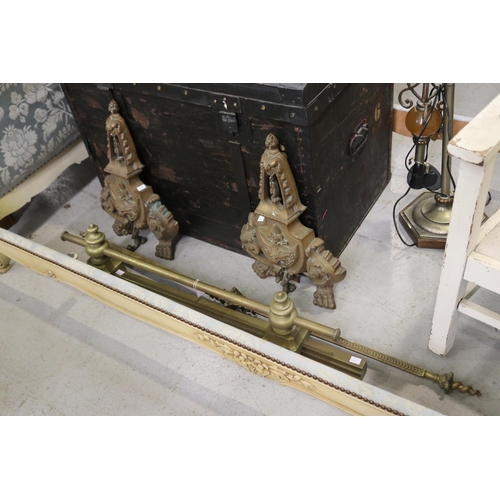 Antique French cast brass elaborate