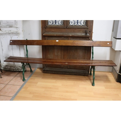Antique French cast iron bench with