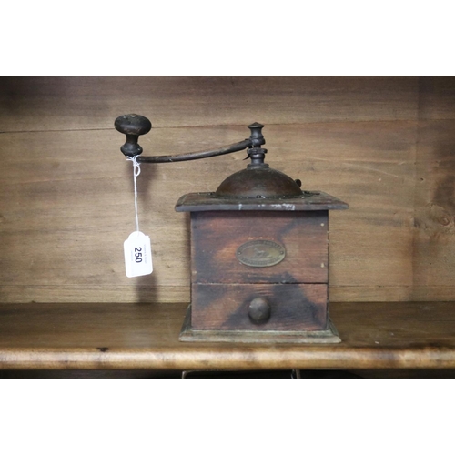 Antique French coffee grinder,
