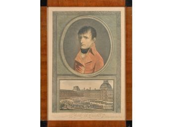 Antique French colored engraving