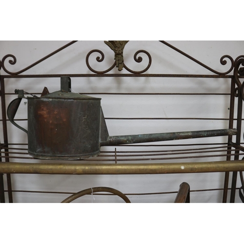 Antique French copper watering can,