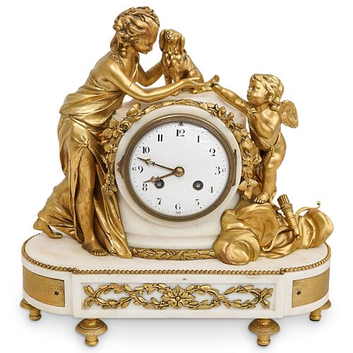 ANTIQUE FRENCH GILDED BRONZE &