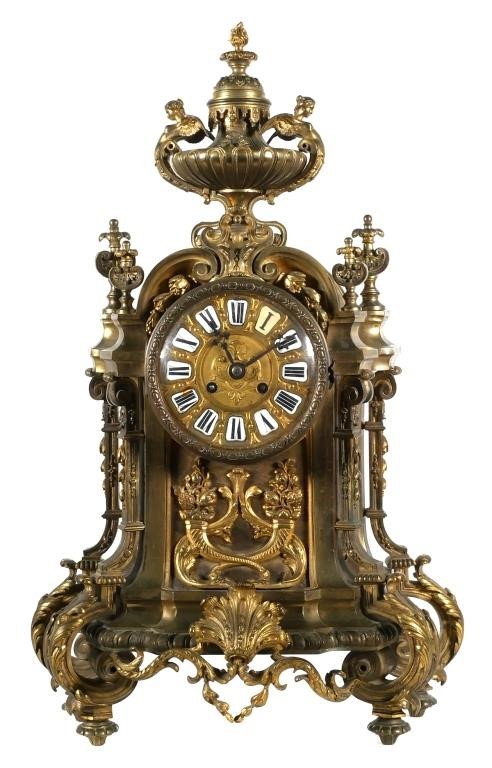 ANTIQUE FRENCH GILT BRASS MANTEL