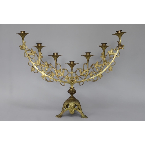 Antique French gilt brass seven