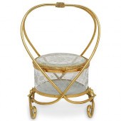 ANTIQUE FRENCH GLASS & BRONZE