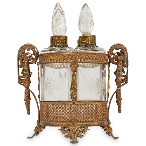 ANTIQUE FRENCH GLASS & FILIGREE