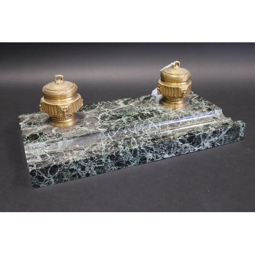 Antique French green marble and