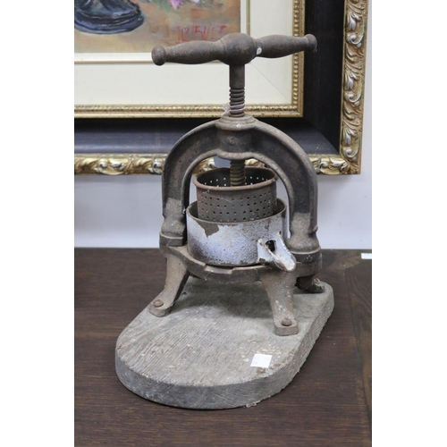 Antique French iron duck or cider
