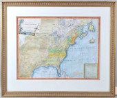 ANTIQUE FRENCH MAP OF UNITED S