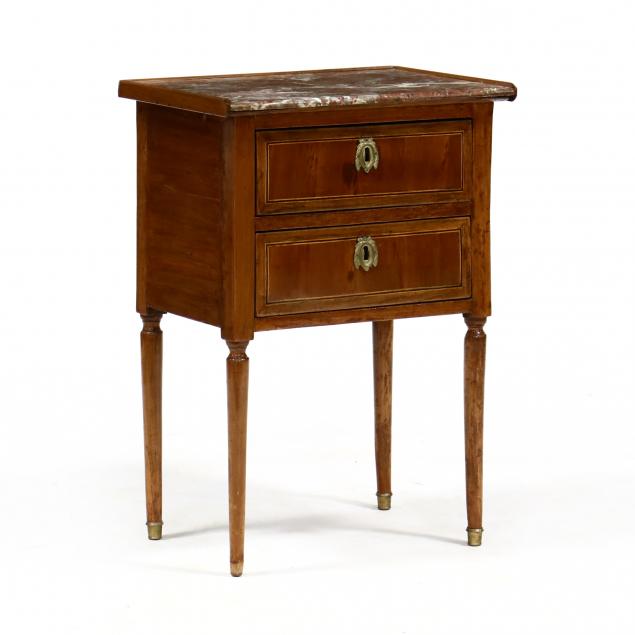 ANTIQUE FRENCH MARBLE TOP TWO