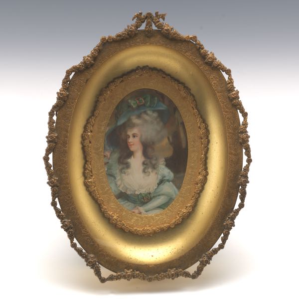 ANTIQUE FRENCH MINIATURE PORTRAIT