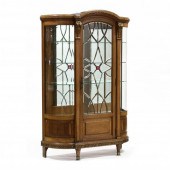 ANTIQUE FRENCH OAK LEADED GLAS