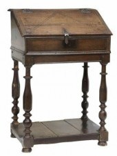ANTIQUE FRENCH OAK SLANT FRONT