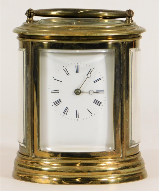 ANTIQUE FRENCH OVAL BRASS CASE