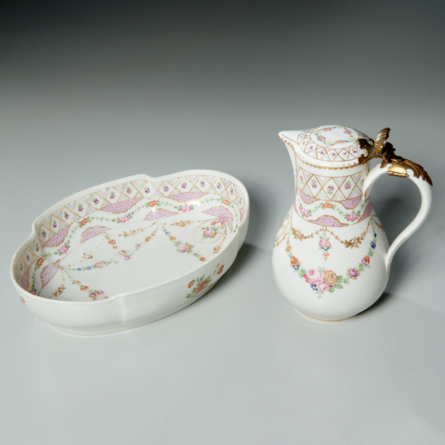 ANTIQUE FRENCH PAINTED PORCELAIN