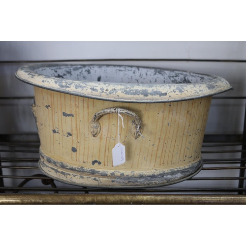 Antique French painted zinc