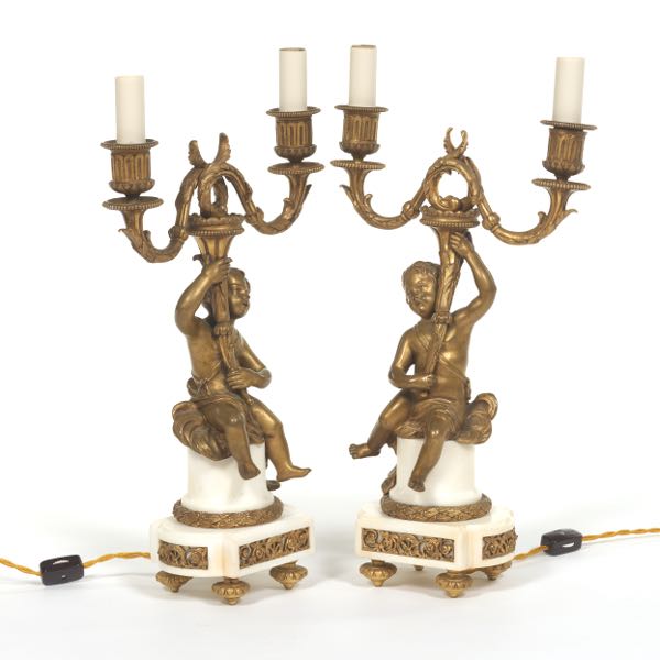 ANTIQUE FRENCH PAIR OF GILT