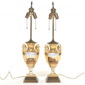 ANTIQUE FRENCH PAIR OF PORCELA