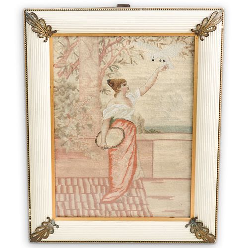 ANTIQUE FRENCH PETIT POINT