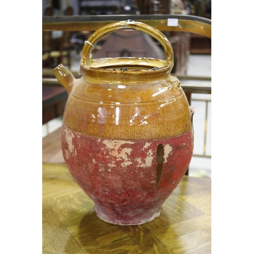 Antique French pottery water vessel