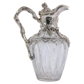 ANTIQUE FRENCH SILVER & CRYSTA
