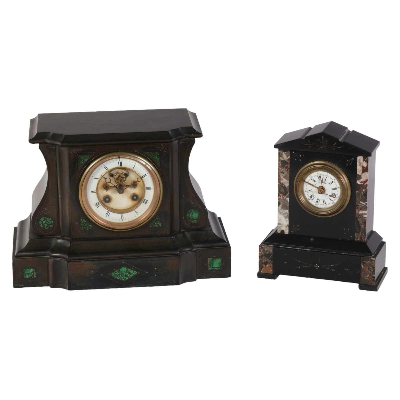 ANTIQUE FRENCH SLATE MANTLE CLOCK