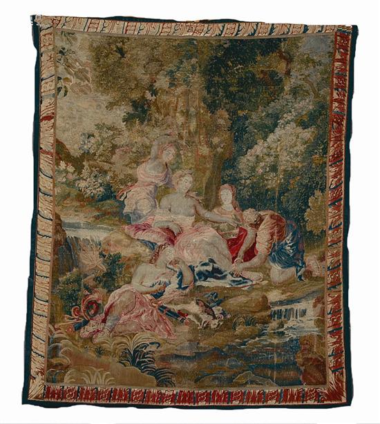 Antique French tapestry circa