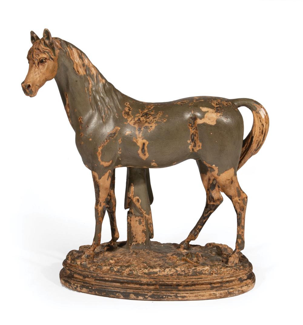 ANTIQUE FRENCH TERRACOTTA STATUE OF