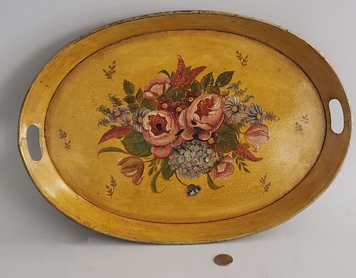 ANTIQUE FRENCH TOLE PAINT AND