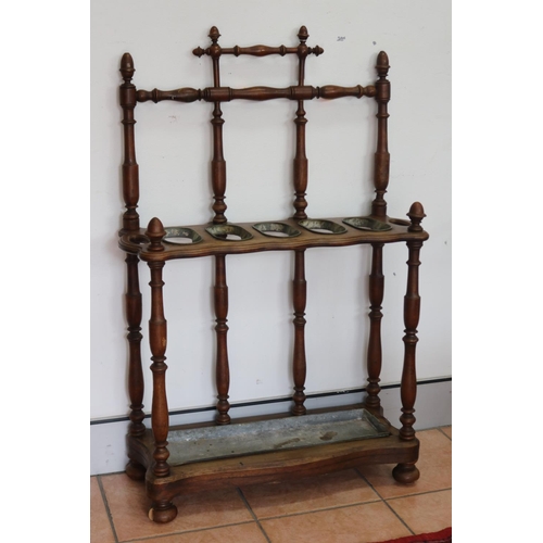 Antique French turned wood umbrella